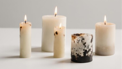 Illuminated Candles - A Warm and Inviting Ambiance with Decorative Elements.