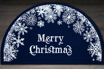 Celebrate the magic of winter with this festive Merry Christmas doormat adorned with delicate snowflakes and a warm holiday greeting
