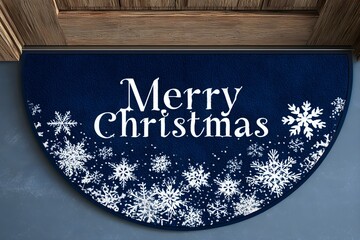 Welcome guests with a festive Merry Christmas doormat adorned with beautiful snowflakes, perfect for adding holiday cheer to any entryway
