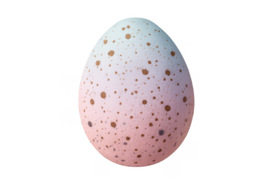 Speckled gradient easter egg with transparent background - Powered by Adobe