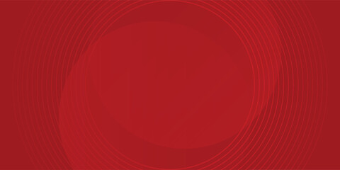 Luxury red background with circle abstract design. Circles modern shapes. Stripes circles line for banner, poster, brochure