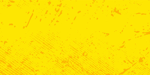 Grunge dots halftone yellow background with orange background with texture