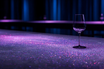 nighttime celebration, midnight party vibes with metallic confetti and glass glints, creating a cinematic color palette