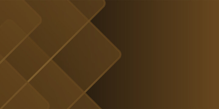 Abstract hexagon soft color with brown and gold gradient background. Luxurious and elegant gold geometric line design. Digital wallpaper