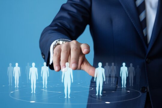 Selecting the ideal candidate from a network of potential employees on a digital platform
