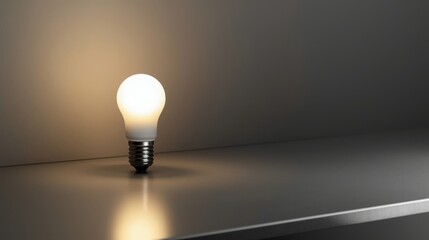 Glowing light bulb idea innovation inspiration lamp