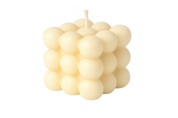 Bubble cube candle for modern home decor styling