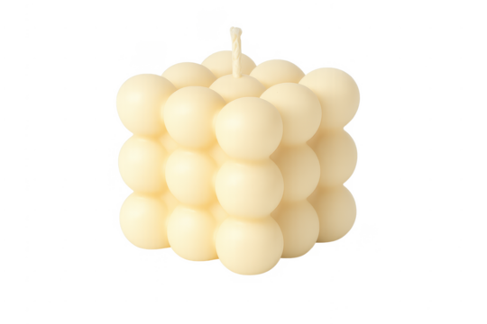 Bubble cube candle for modern home decor styling