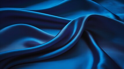 Fototapeta premium The Elegant Draping of Blue Fabric.