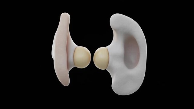 3D Animation of Auditory Ossicles: Malleus, Incus, and Stapes