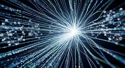 fiber optics background with lots light spots
