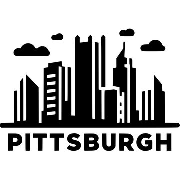 Pittsburgh Skyline Icon Vector