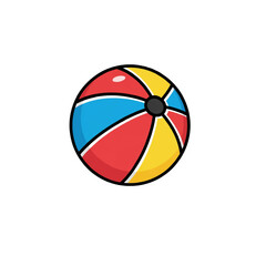 Fototapeta premium Colorful Inflatable Beach Ball Illustration