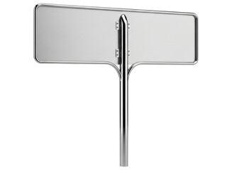 Modern blank street sign with two customizable panels on a sleek metal pole