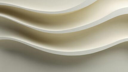 Softly Curved Layers of Creamy White Paper Creating a Serene and Minimalist Abstract Background for Design and Art Projects
