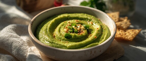 Creamy Avocado Dip with Green Onions and Spices