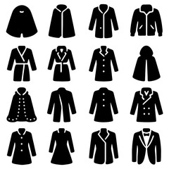 Variety of Coats: A collection of various coat styles, showcasing diverse designs and silhouettes for a range of climates and fashion preferences. 