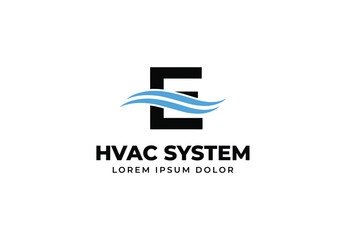 Letter E with swoosh Logo design for your company branding