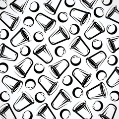 Beer pong pattern background set. Collection icon beer pong. Vector