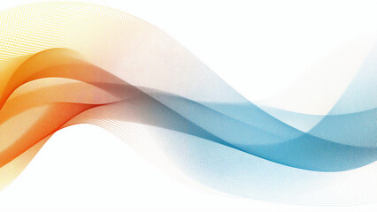 暖色と寒色が混ざり合う粒子状の波の背景