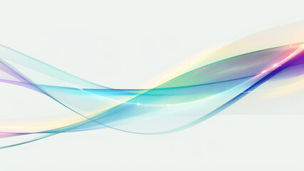 カラフルな光の曲線が交差する抽象的な背景