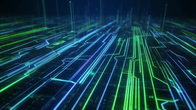 Cyber Grid Circuit Animation