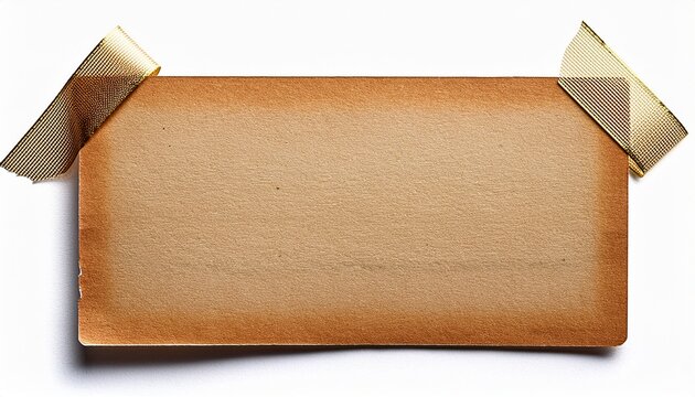 Blank Note Paper Vintage Taped Isolated On Transparent Png Scrapbook Design