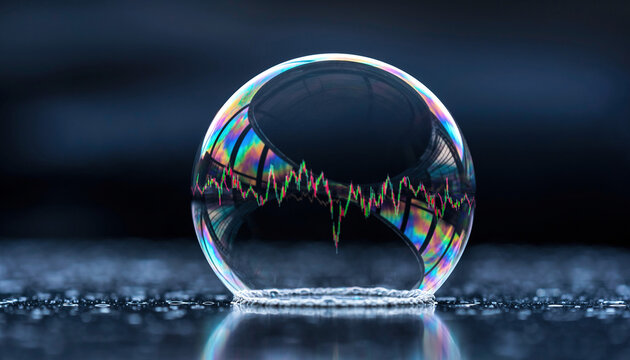 Soap Bubble Metaphor: A captivating soap bubble reflects intricate patterns and lights, symbolizing the delicate balance and transient nature of life's complexities. 