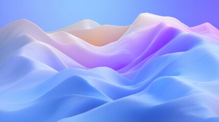 Obraz premium Soft Abstract Waves Pattern in Blue and Purple Tones for Backgrounds and Designs