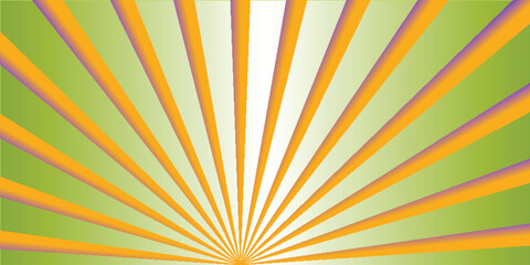 Abstract Lime Green / Chartreuse and Bright Orangecomic-style or pop art background Yellow-Orange with sun turquoise ray.