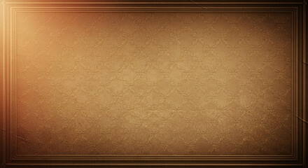 Vintage Brown Parchment Background with Rustic Frame.