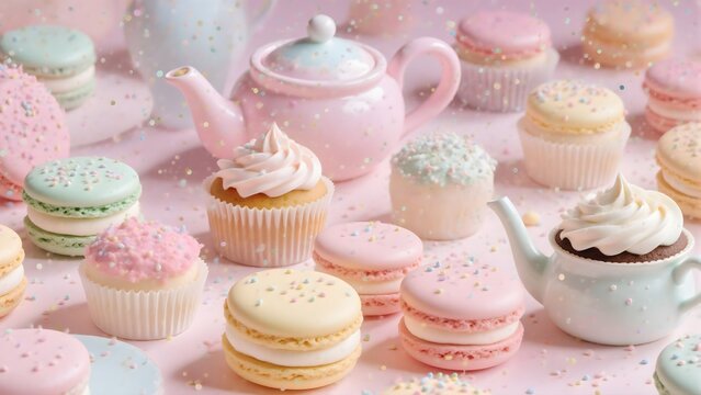 cupcakes with pink icing