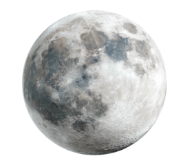 Textured full moon against a black backdrop, lunar surface detail