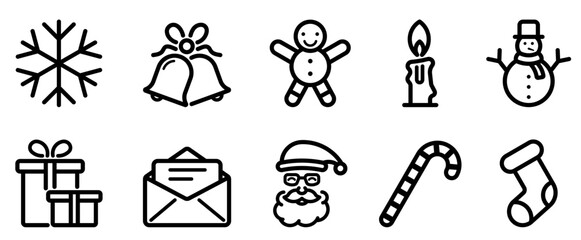 Christmas Holiday Outline Ico