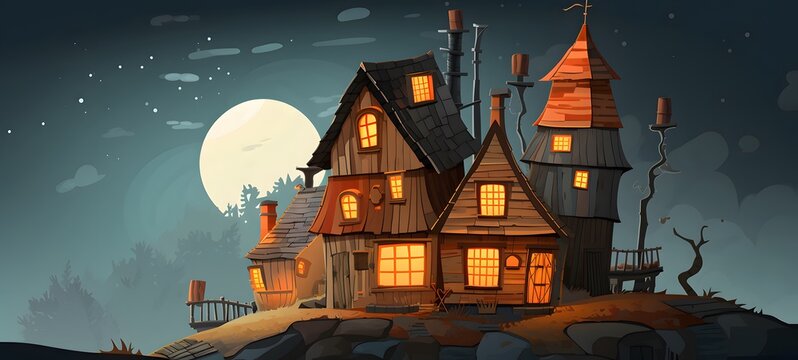 A whimsical sticker design of The Burrow,generative AI - Powered by Adobe