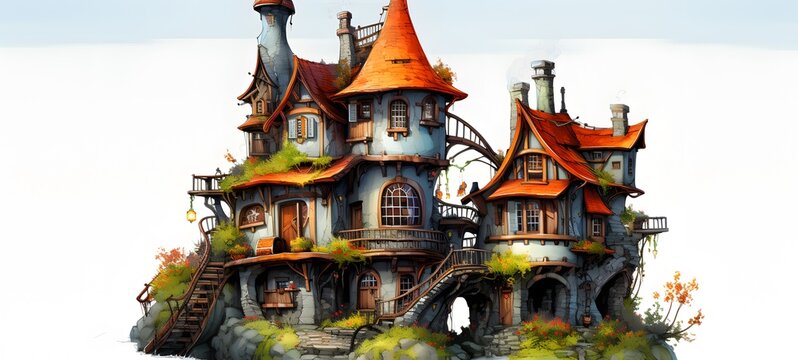 A whimsical sticker design of The Burrow,generative AI - Powered by Adobe