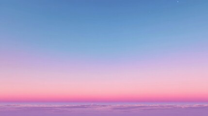 Serene Horizon with Soft Pastel Colors at Sunset Over Calm Ocean Waters, Gentle Waves Reflecting Peaceful Skies Above in a Dreamy Setting