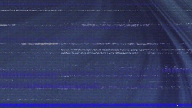 Glitch causing static, shifting scanlines and diagonal rays sweeping left, simulating signal error