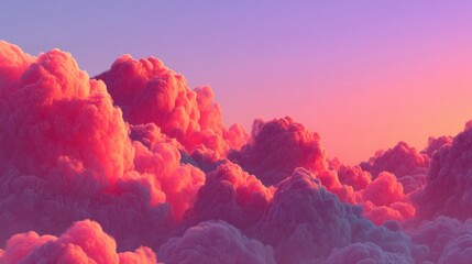 Fototapeta premium Soft Pink and Purple Clouds at Dusk in a Vibrant Sky with Gentle Light and Dreamy Atmosphere Ideal for Creative Projects and Backgrounds