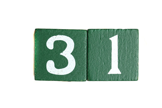 cubes with the numbers 31