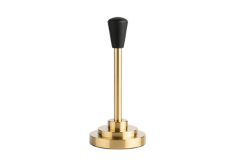 Brass lever mechanism isolated on transparent background