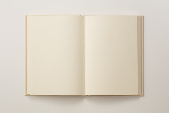 top-down view of an open book