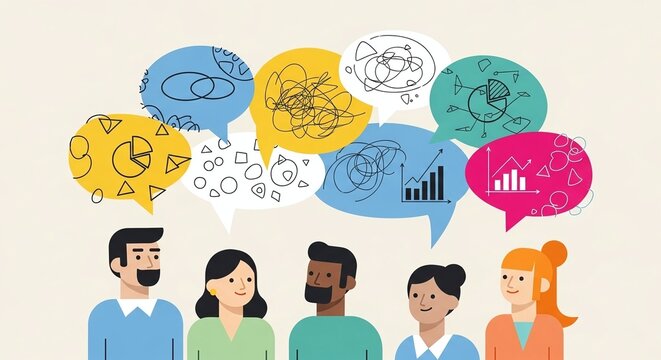 Diverse Team Members Collaborating on Ideas and Strategies for Business Growth and Success