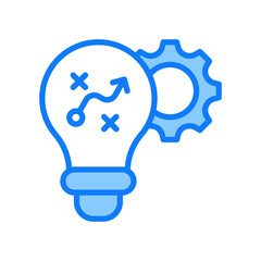 Strategies blue icon 