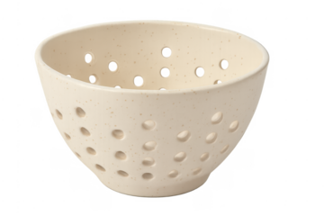 Ceramic colander bowl draining kitchenware with holes