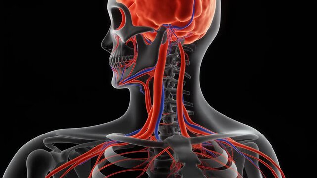 3D Animation: Visualization of Vertebral Arteries Merging in the Human Neck and Brain