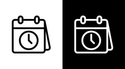 Calendar With Icon Set Design