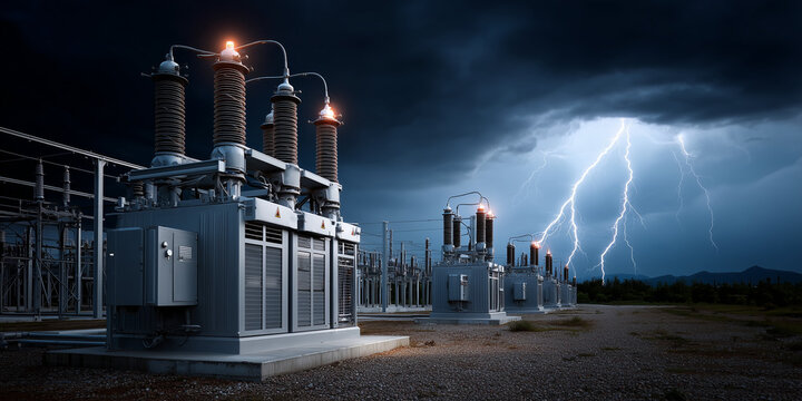 Stormy energy infrastructure amid geopolitical tensions a captivating view of power generation in a turbulent environment