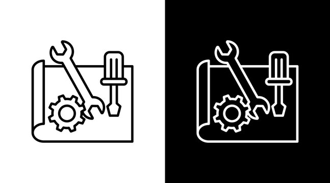 Prototyping Tools  White Icon Set Design