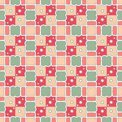 Naklejka premium Playful Pastel Geometric Tileable Texture